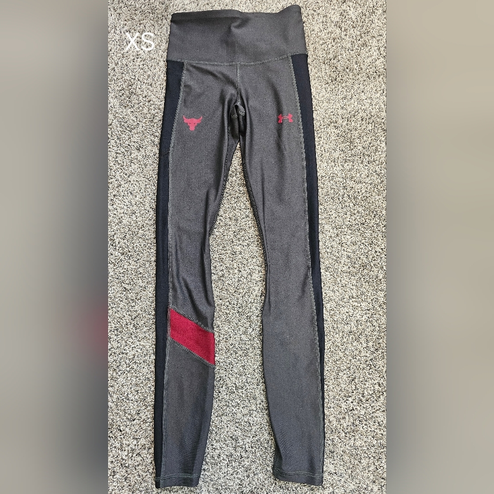 Under Armour Gray and Red Leggings
